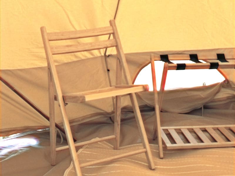 Wood folding chair